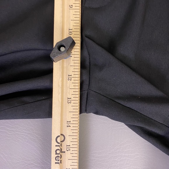 George Dress Pants Men's 42x30 Black Cuffed Hem Business Trousers Pleated - Picture 6 of 10